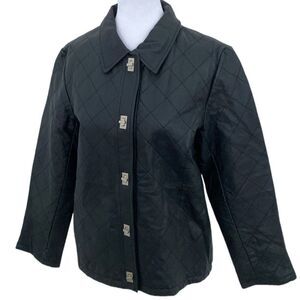 Dialogue Black Leather Jacket Sz. S